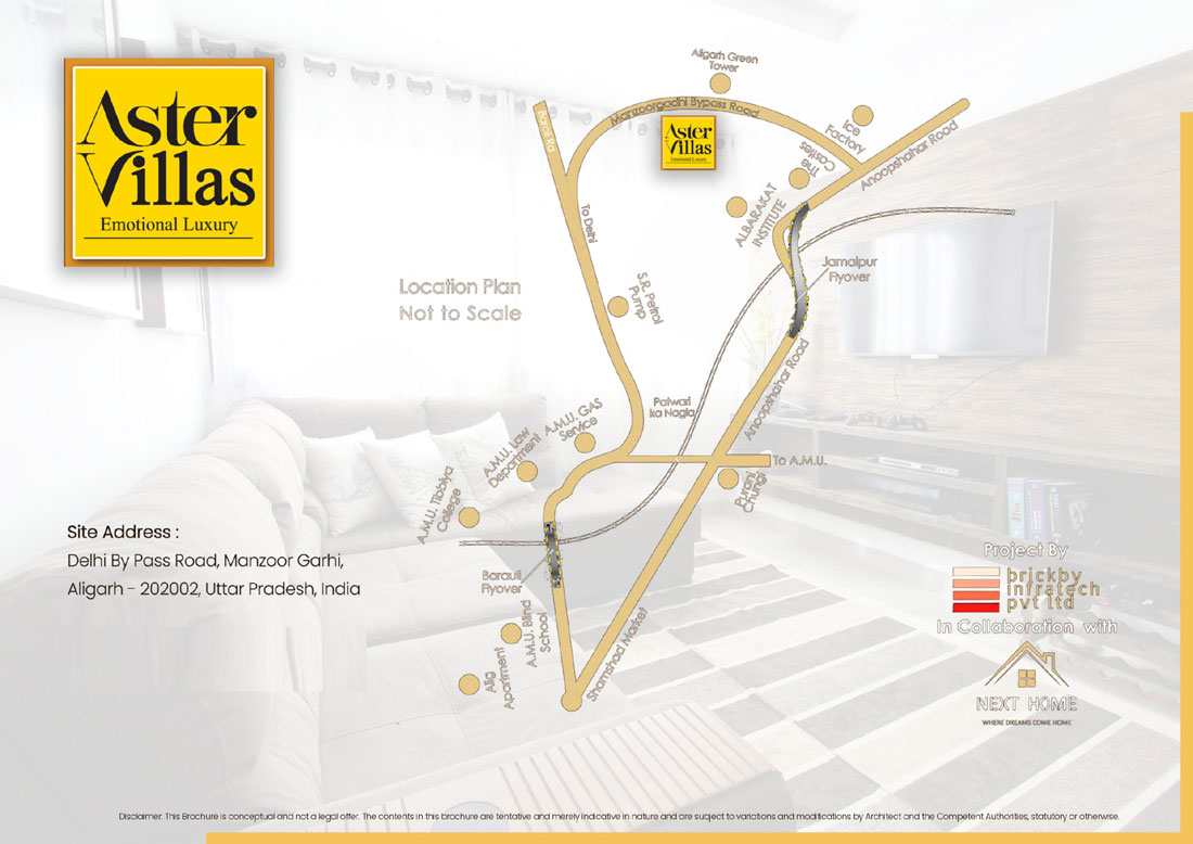 Aster Villas Site Map