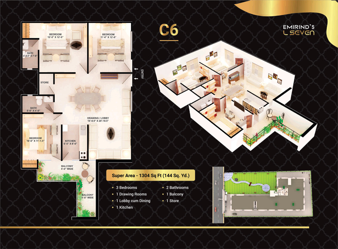 Typical Floor Plan of C6 Flat