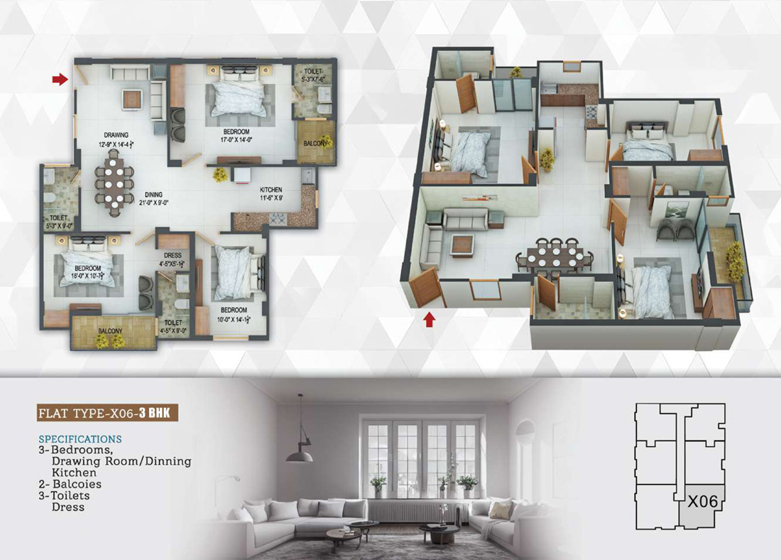 3 BHK Flats in Aligarh